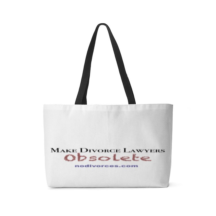 NoDivorces Tote Bag saying "Make Divorce Lawyers Obsolete"